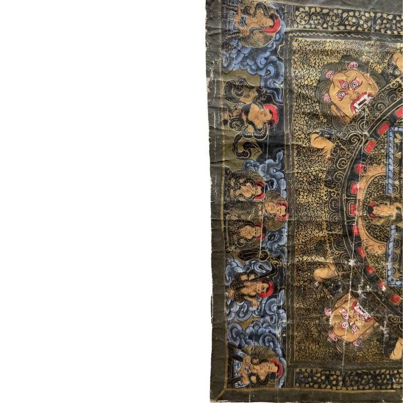 Traditionele Nepalese mandala thangka, Ophalen of Verzenden, Gebruikt