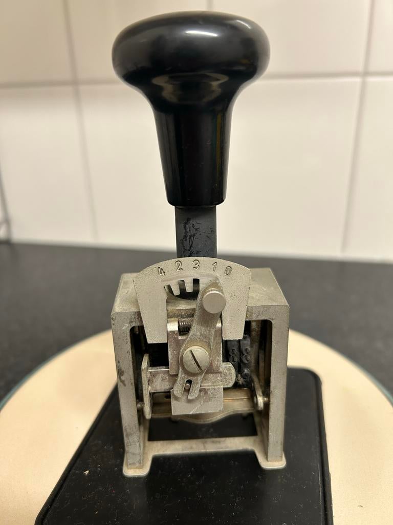 Vintage Automatische Nummer Stempel Numeroteur, Ophalen of Verzenden