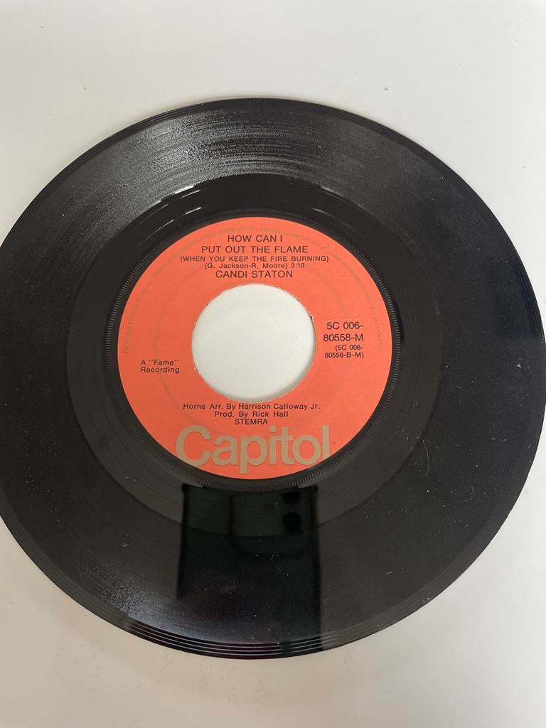 Candi Staton - How Can I Put Out The Flame - Single, Gebruikt, 7 inch, Single, Ophalen of Verzenden