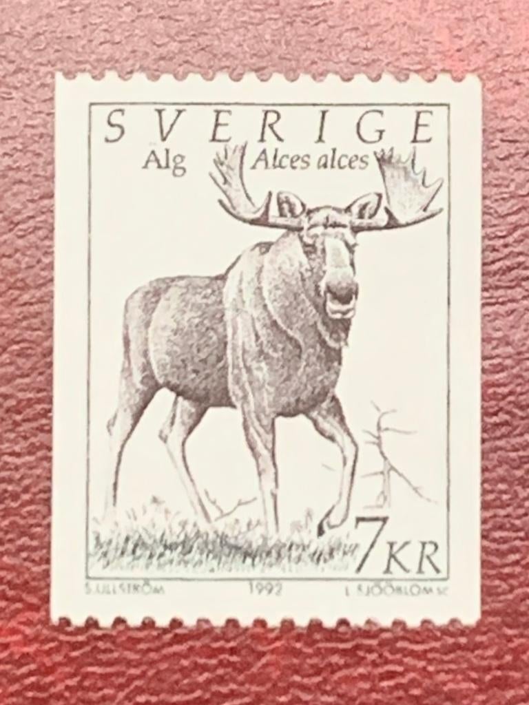 Zweden 1992, Verzenden, Gestempeld, Dier of Natuur