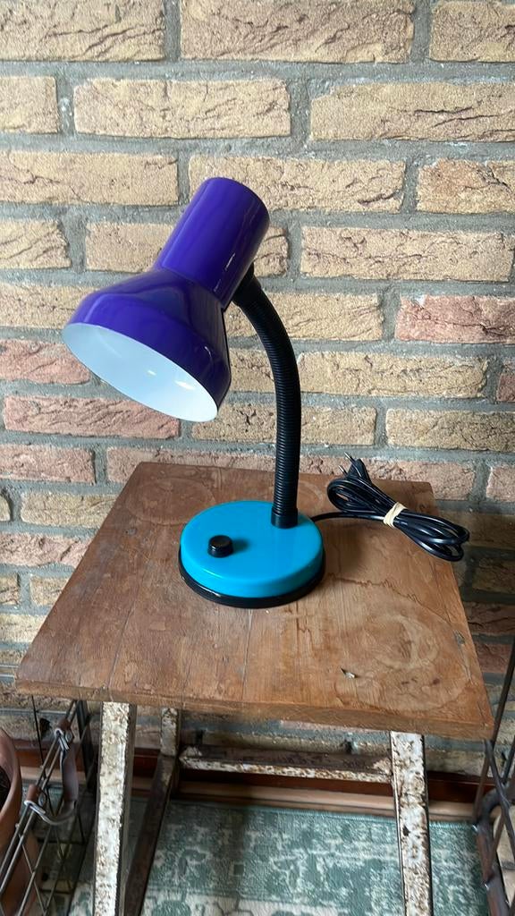 Vintage Ikea Memphis stijl burolamp/ schemerlamp., Ophalen of Verzenden, Gebruikt, Metaal, Minder dan 50 cm