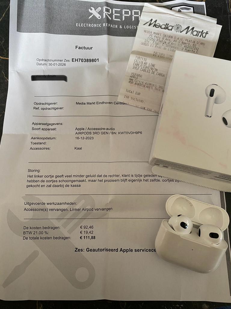 Apple AirPods 3 - Zo goed als nieuw!, Audio, Tv en Foto, Koptelefoons, Op oor (supra aural), Zo goed als nieuw, Draadloos, Ophalen