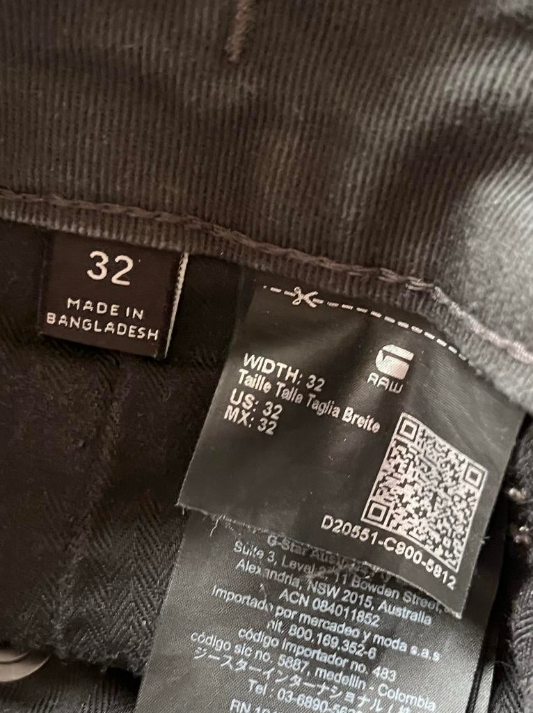 G-Star RAW broek, Ophalen of Verzenden, Gedragen, Maat 46 (S) of kleiner, Zwart