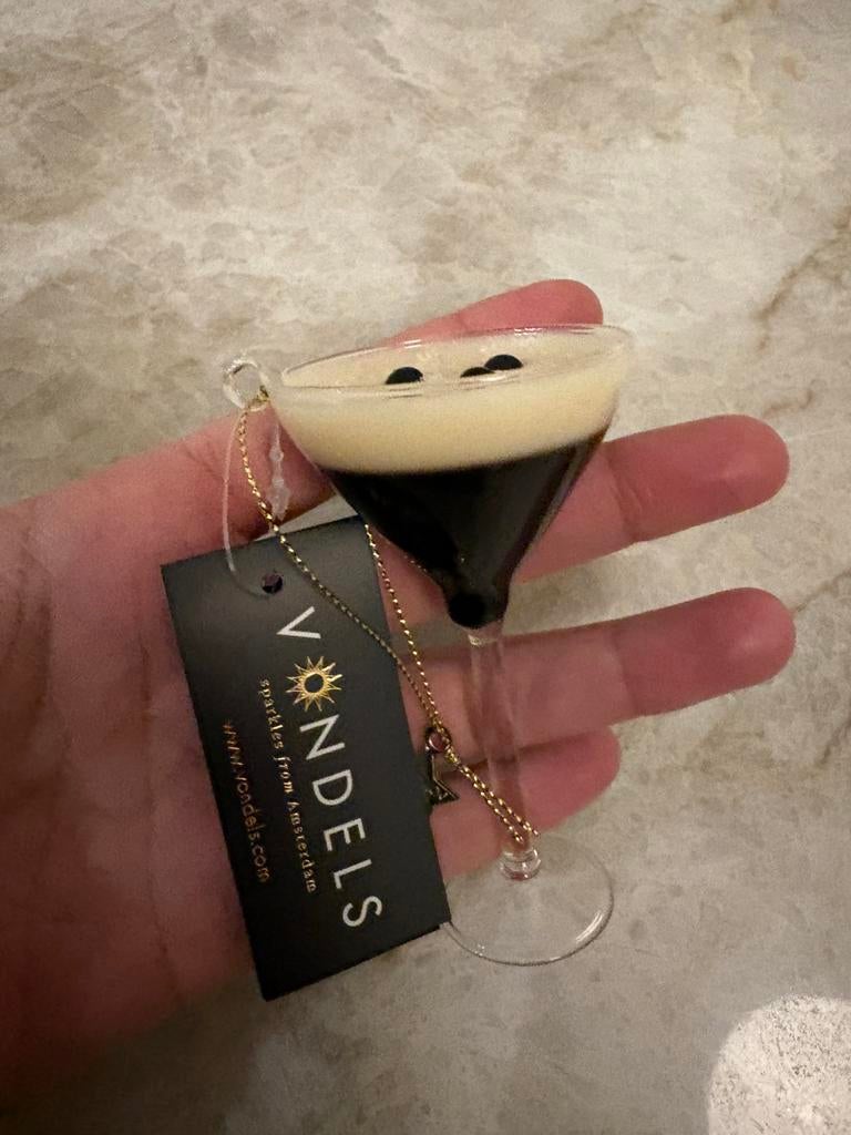 Nieuw VONDELS espresso martini kerstornament, Ophalen of Verzenden, Nieuw