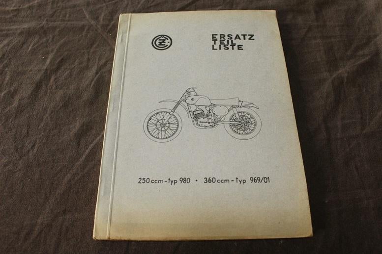 CZ 250cc 360cc typ 980 969/01 Motocross ersatzteil liste, Ophalen of Verzenden, Overige merken