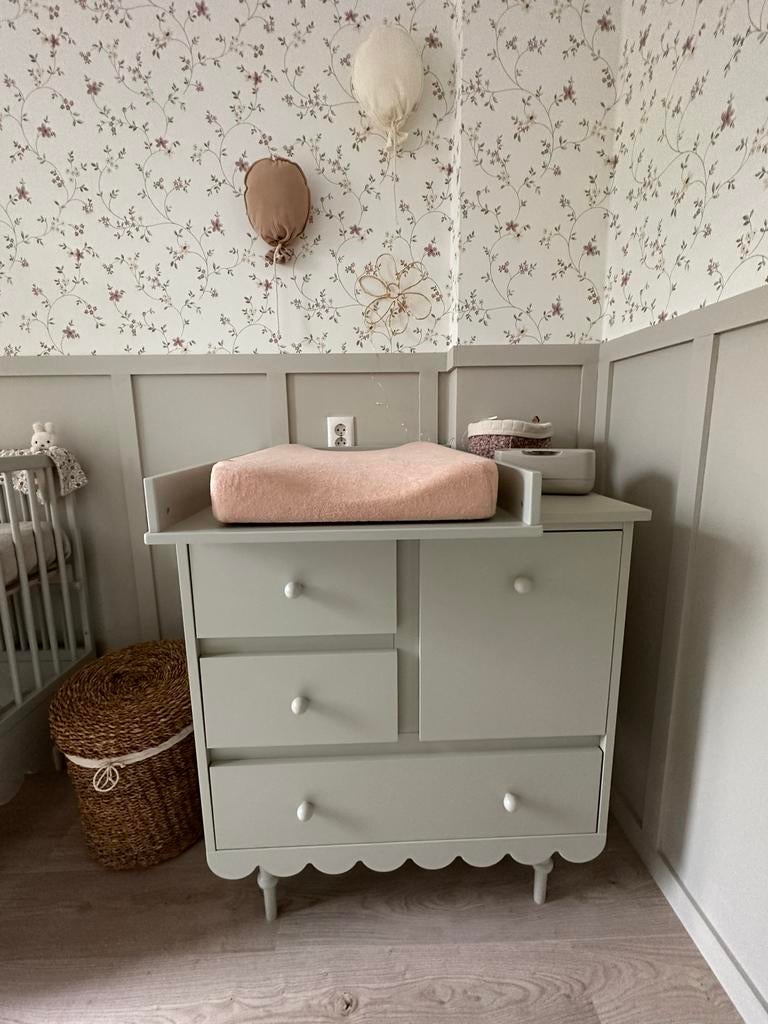 Woodluck commode + opzetstuk, Kinderen en Baby's, Kinderkamer | Commodes en Kasten, Ophalen, 50 tot 70 cm, 90 tot 105 cm, 100 cm of meer