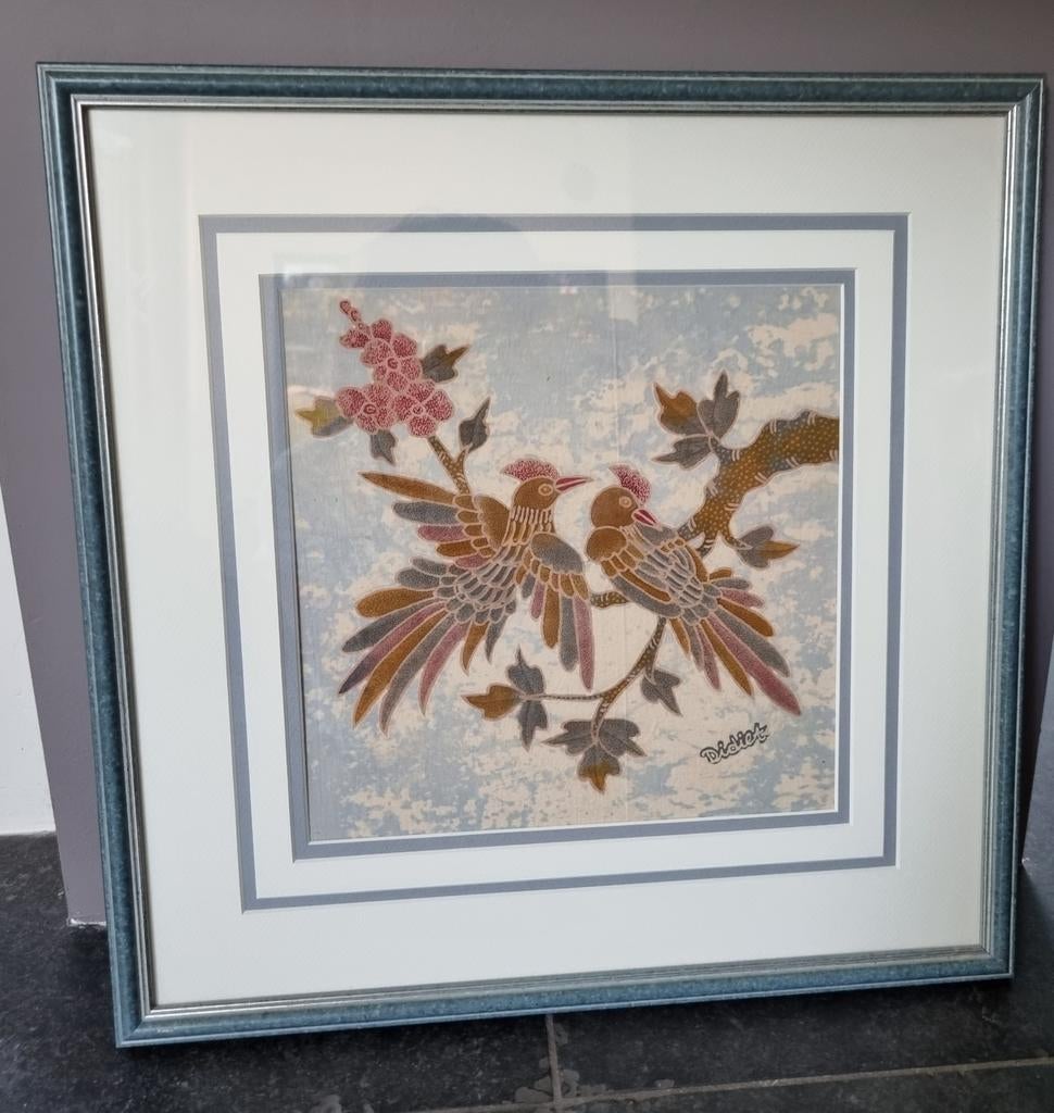 Prachtig ingelijst gebatikt? doek, Ophalen of Verzenden, Zo goed als nieuw, Overige typen