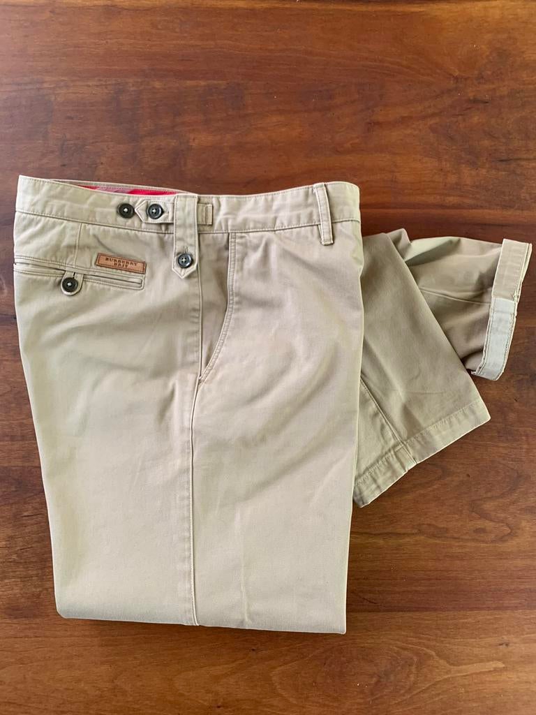 Burberry Brit Heren Broek - Beige - Maat M, Kleding | Heren, Broeken en Pantalons, Zo goed als nieuw, Maat 48/50 (M), Beige, Ophalen of Verzenden