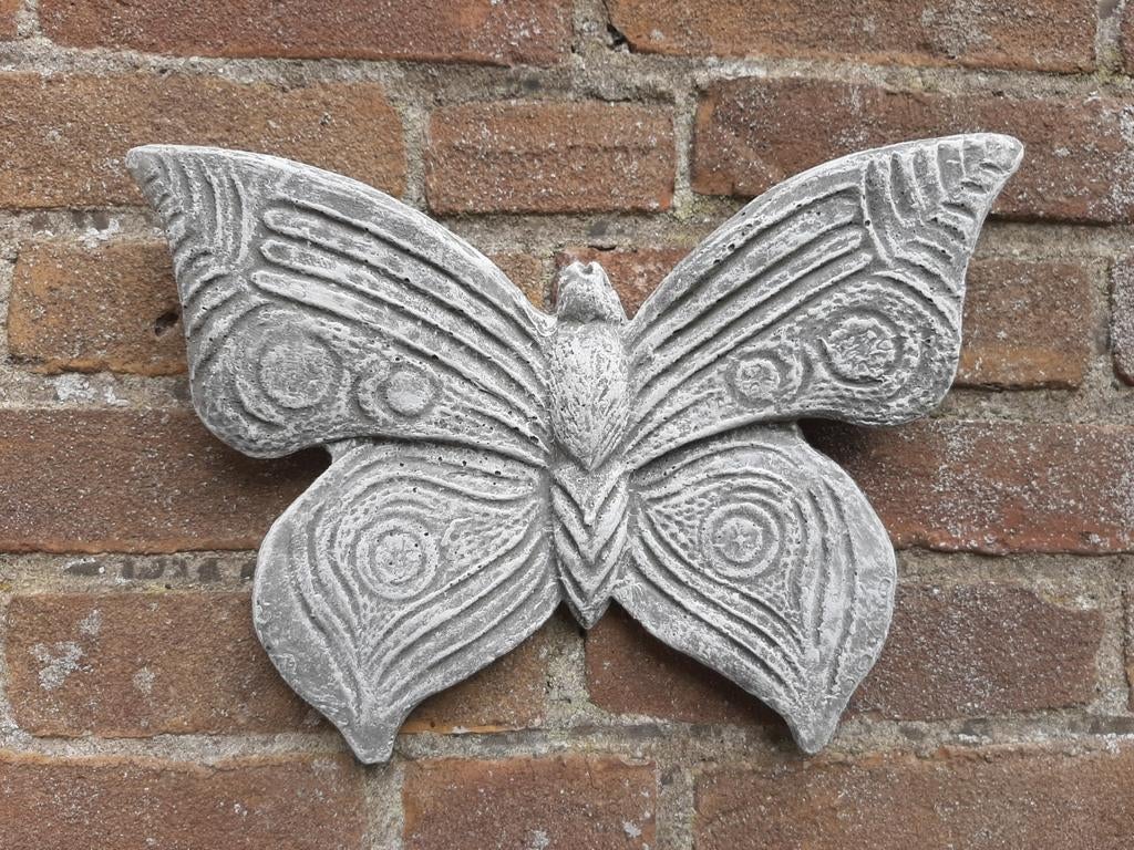 Vlinder wanddecoratie betonnen beeld tuinbeeld beton, Ophalen of Verzenden