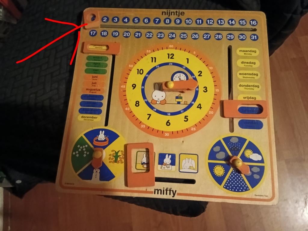 Nijntje Houten kalender, Ophalen of Verzenden, Zo goed als nieuw