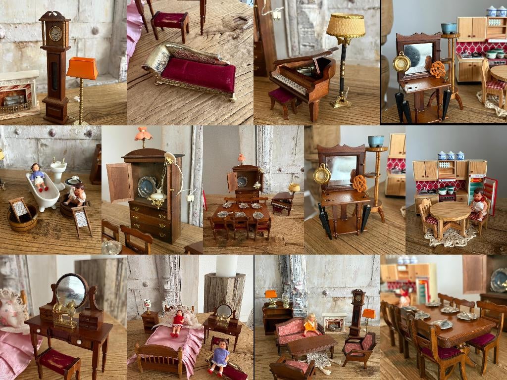 Vintage poppenhuis meubels Lundby, Shackman, ARI Germany, Ophalen of Verzenden