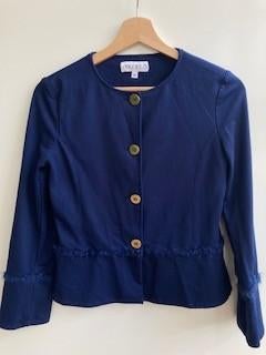 Elegante donkerblauwe colbert, jas vest van Simoneta 146/152, Meisje, Trui of Vest, Ophalen of Verzenden, Nieuw