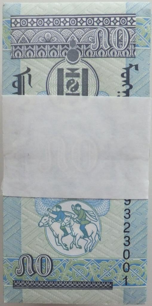 Mongolië Bankbiljet 50 Mongo 1993, Pick 51 UNC (500 stuks), Ophalen of Verzenden, Centraal-Azië, Los biljet