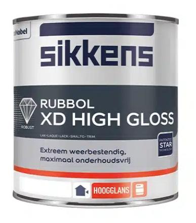 Sikkens Rubbol XD High Gloss - Wit of RAL 9010, 7016, 9005, Doe-het-zelf en Verbouw, Verf, Beits en Lak, -, Wit, -, Nieuw