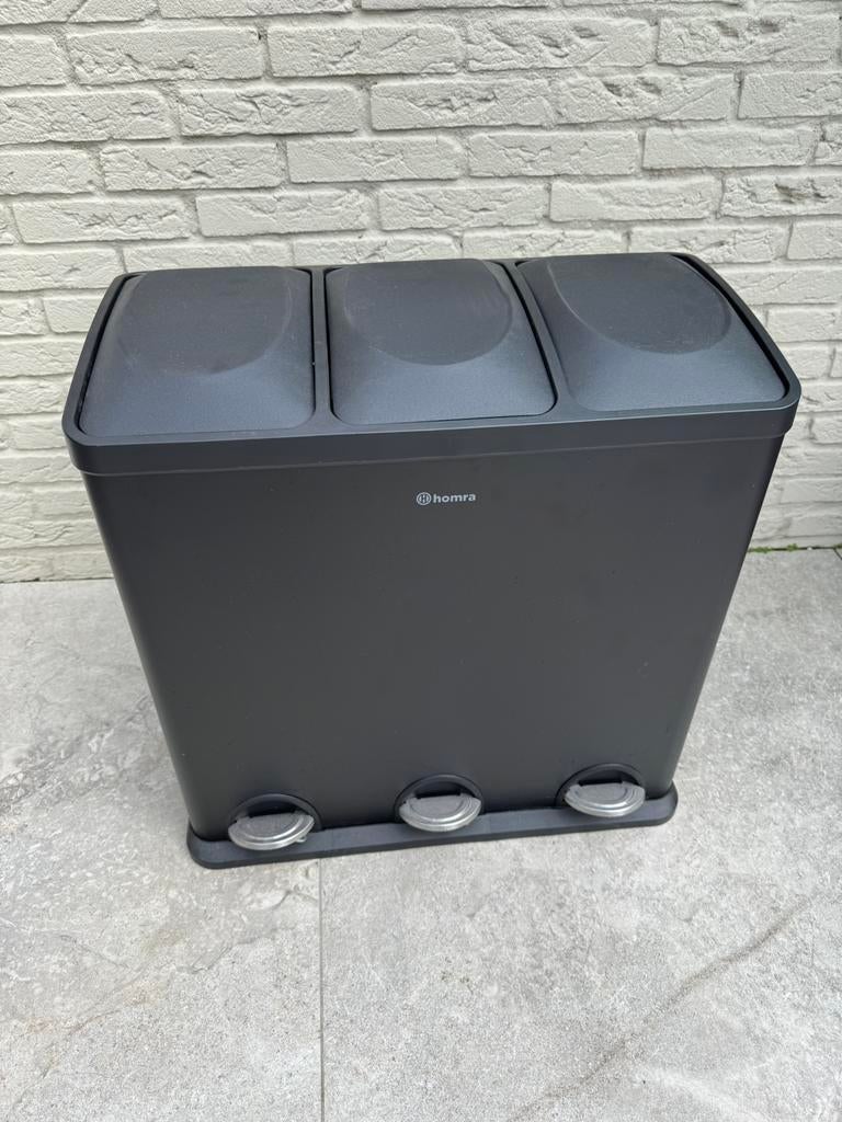 Homra maxer Pedaalemmer 60L (3x20L) - Afvalscheiding, Huis en Inrichting, Kunststof, Met pedaal, 50 tot 75 cm, Nieuw