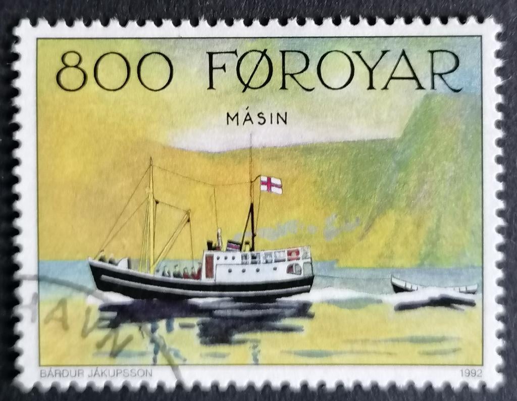 FARÖER - postschip 1992, Verzenden, Overige landen, Gestempeld