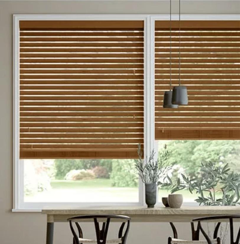 Houten Jaloezie, Houten Lamellen Vintage Eik NIEUW IN DOOS, Ophalen, Bruin, 100 tot 150 cm, 150 tot 200 cm