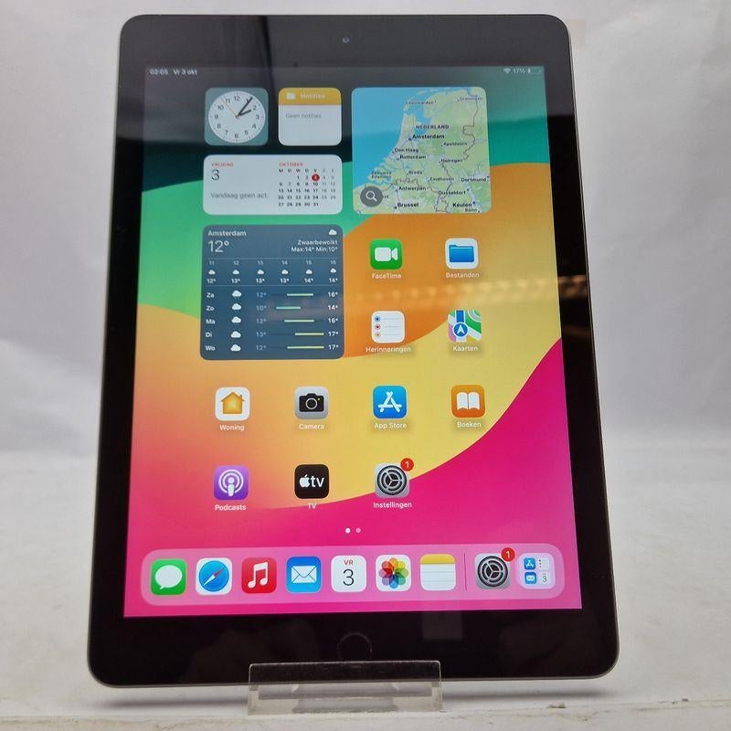 Apple iPad 6e gen 2018 128GB || iOS 17 | Nu € 159,99, Ophalen of Verzenden, Gebruikt, 10 inch, Bescherming voor- en achterkant
