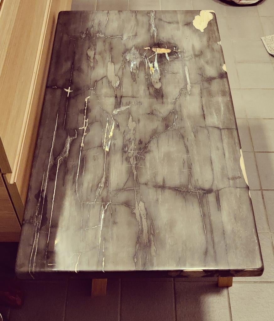 Versteend houten tafelblad uniek pronkstuk nieuw, Ophalen, Nieuw, 50 tot 100 cm, Minder dan 50 cm