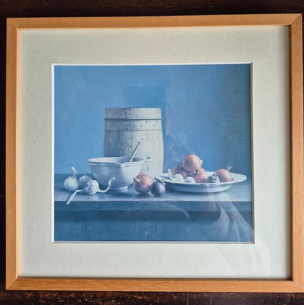 Ingelijste reproductie Henk Helmantel - Stilleven, Antiek en Kunst, Ophalen of Verzenden