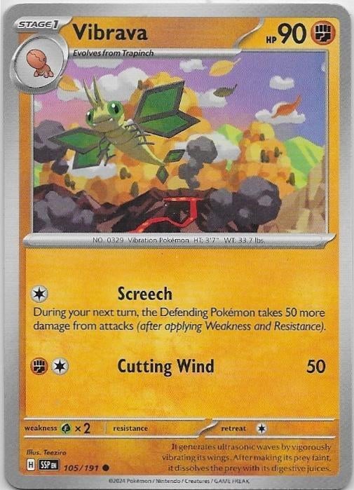 Surging Sparks,  Vibrava [common] 105/191, Verzenden, Nieuw, Losse kaart