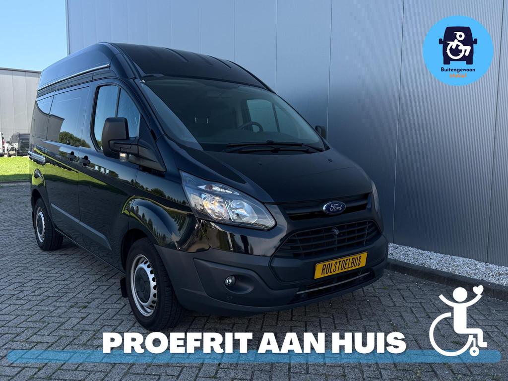 Ford Transit Custom L1H2 Rolstoelbus (Automaat) Airco Rolsto, 12 maanden, Stof, Zwart, 4 cilinders