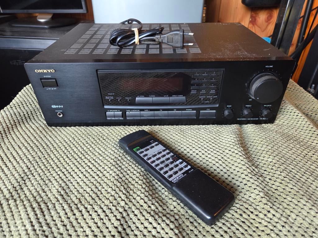 Onkyo TX-8211 Stereo Receiver met Afstandsbediening, Gebruikt, Ophalen of Verzenden, 120 watt of meer, Stereo