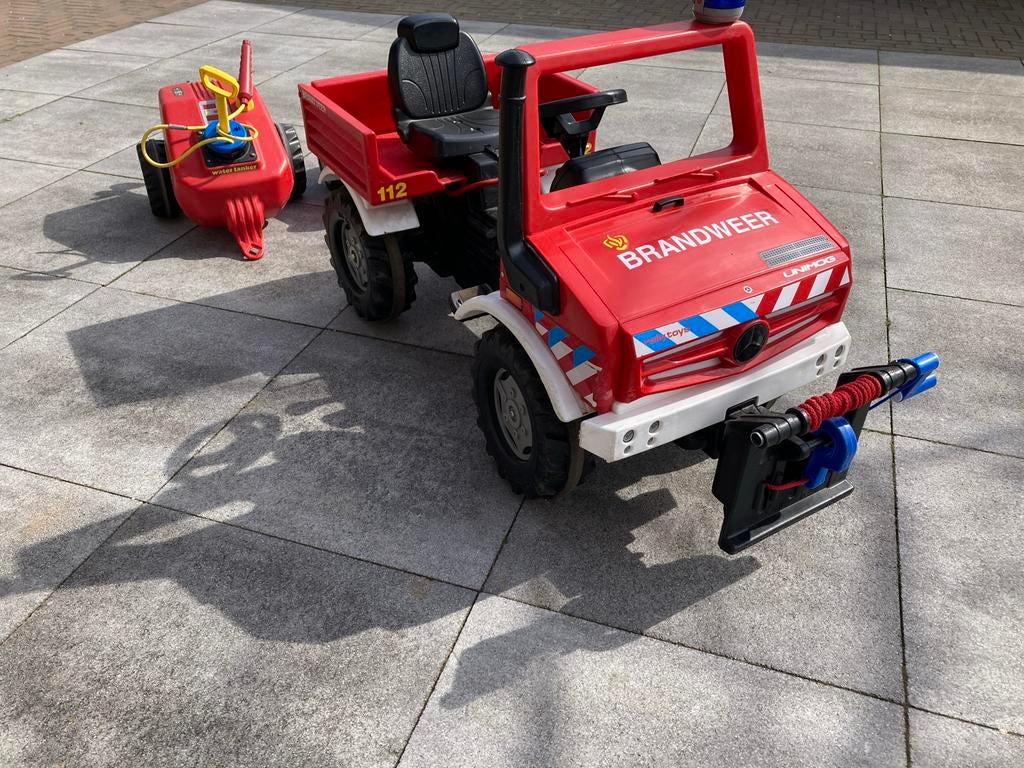 Rolly Toys Brandweer Unimog met 2 aanhangers, Ophalen, Gebruikt
