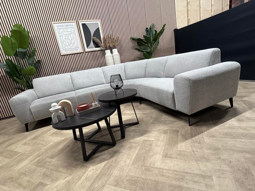 ZGAN Label51 Moderne Hoekbank Mauro - Grijs - 285 x 240, 250 tot 300 cm, Moderne hoekvank japandi tijdloos grijs label51 scandinavisch