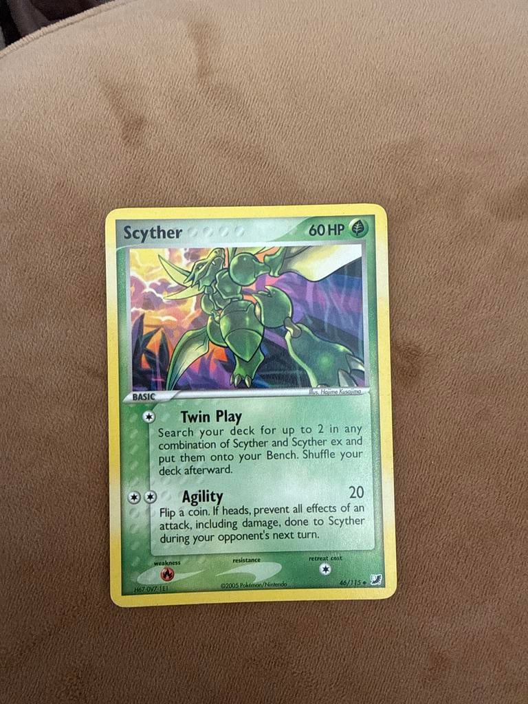 Pokémon Scyther kaart 46/115, Ophalen of Verzenden, Gebruikt, Losse kaart