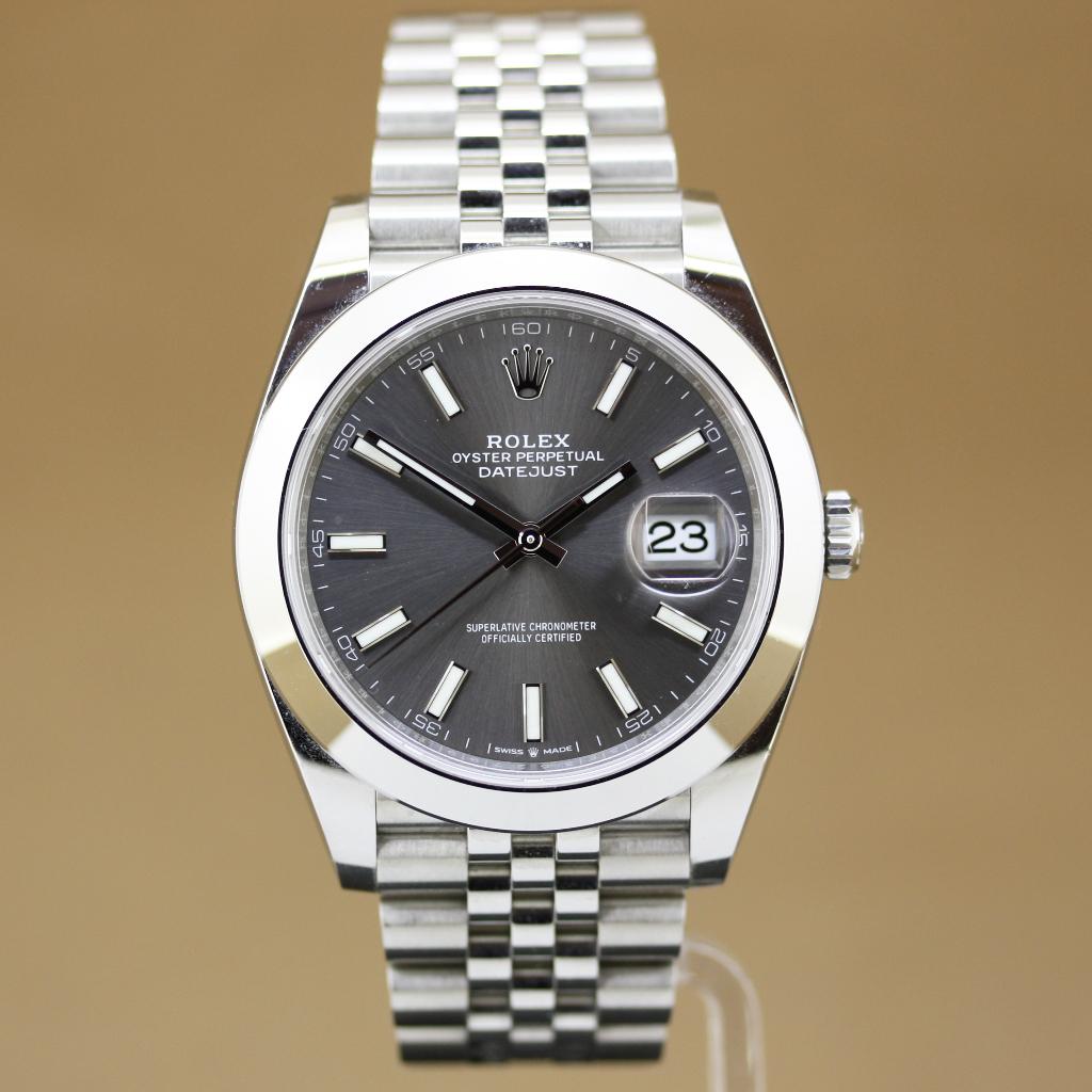 Rolex Datejust 41 126300 Dark Rhodium Jubilee, Staal, Polshorloge, Ophalen of Verzenden, Zo goed als nieuw