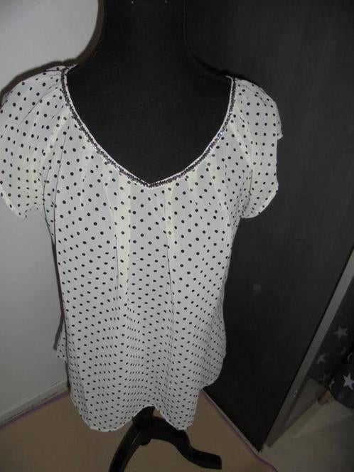 Wit tuniekje met zwarte bolletjes ONLY maat 38, Kleding | Dames, Blouses en Tunieken, Maat 38/40 (M), Only, Wit, Ophalen of Verzenden