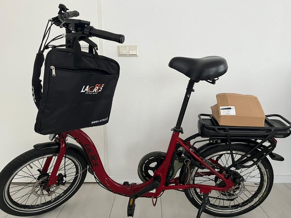 Elektrische vouwfiets Lacros, Fietsen en Brommers, Ophalen, Zo goed als nieuw, 20 inch of meer, Versnellingen