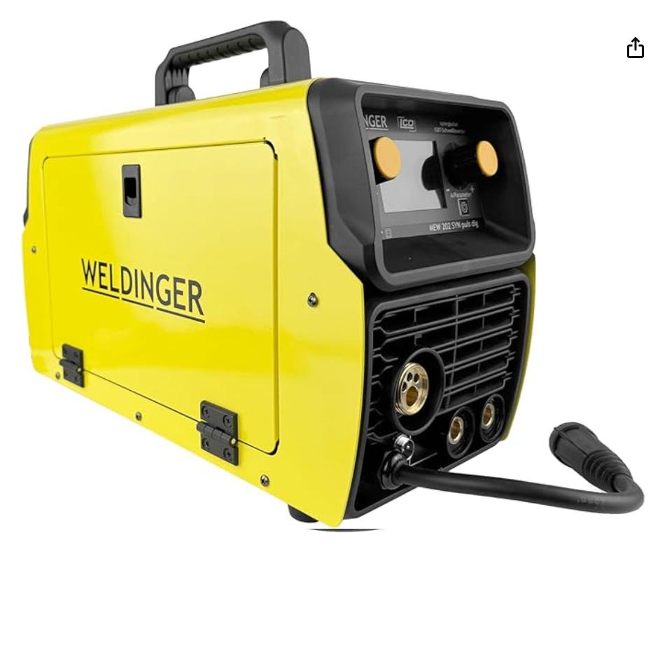 WELDINGER MEW 202 SYN puls dig 200A, Ophalen of Verzenden, Gebruikt, 150 tot 250 ampère, Inverter