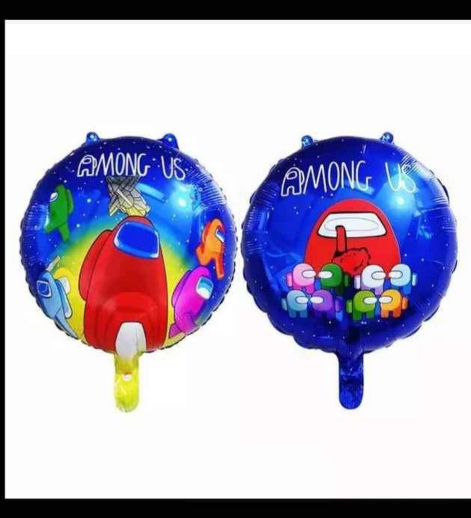 25 Among Us Folie Ballonnen - Feestversiering, Ophalen of Verzenden, Nieuw, Versiering, Verjaardag