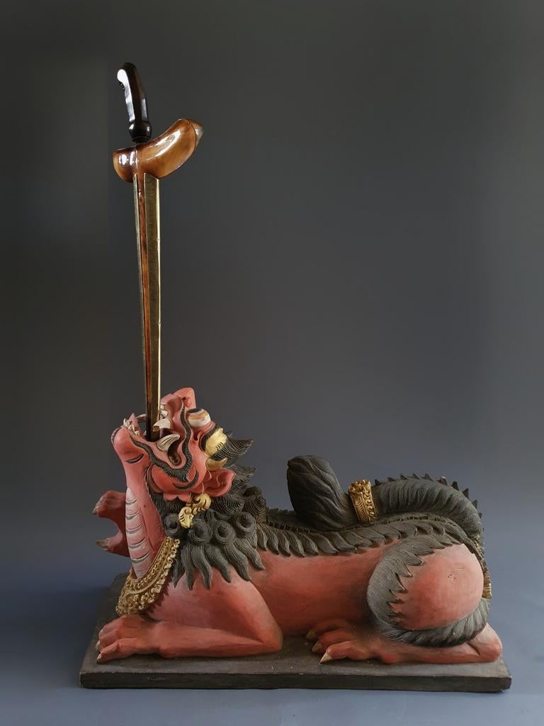 Grote Balinese Singa keris kris drager bali indonesie, Ophalen of Verzenden