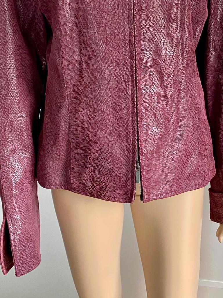 J512 Arma mt. 42=L echt-leren jasje jack blazer colbert roze, Kleding | Dames, Jasjes, Kostuums en Pakken, Arma, Maat 42/44 (L)