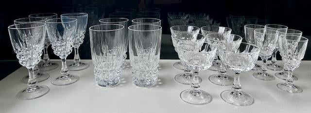 Kristallen glazen (20) | Pompadour–Cristal d'Arques–vintage, Ophalen of Verzenden