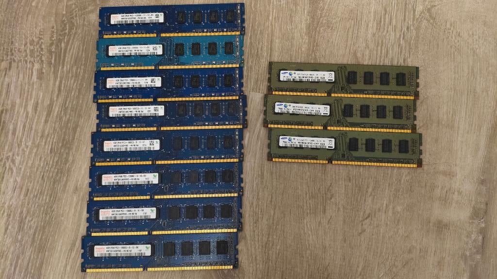 Hynix PC RAM 4GB + 2GB = 38GB 2rx8 PC3(GROTE PARTIJ), 32 GB, DDR3, Ophalen of Verzenden, Zo goed als nieuw