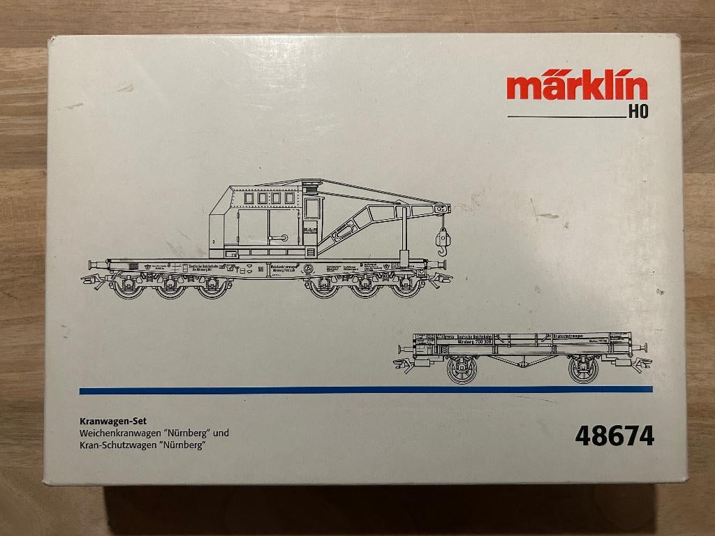 Kraanwagen-Set Nürnberg art nr 48674, Wisselstroom, Wagon, Ophalen of Verzenden, Zo goed als nieuw