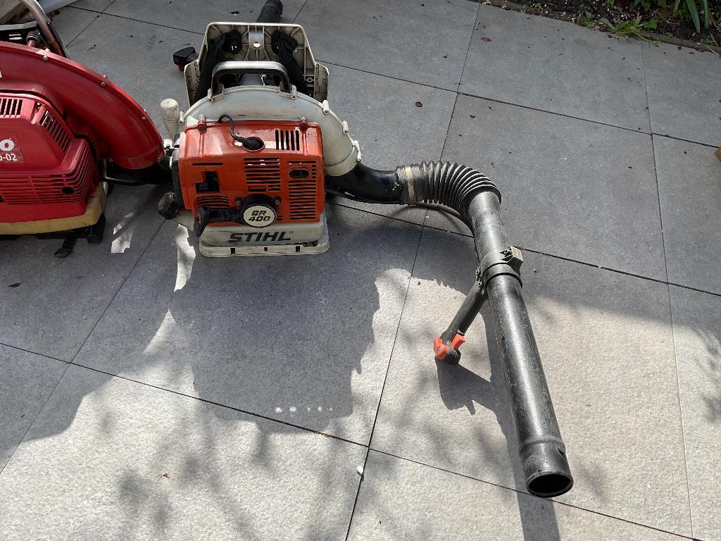 Bladblazers, Ophalen, Benzine, Gebruikt, Ruggedragen