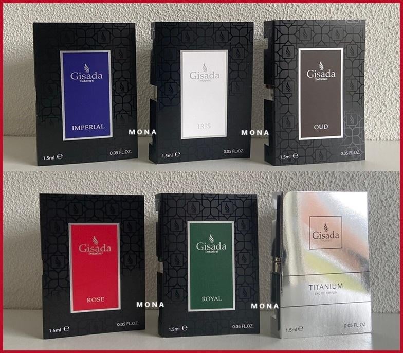 #2 Gisada set 6 niche parfum samples proefjes testers, Sieraden, Tassen en Uiterlijk, Uiterlijk | Parfum, Verzenden, Nieuw