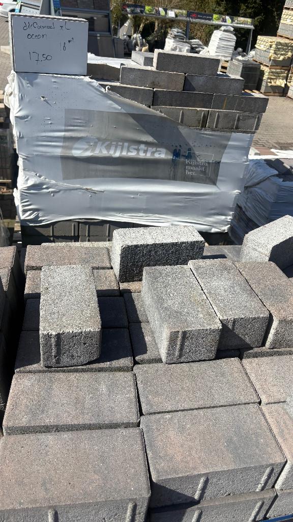 Dark sepia beton klinker 8 cm 11,5 m2, Klinkers, Nieuw, Ophalen of Verzenden, 10 m² of meer