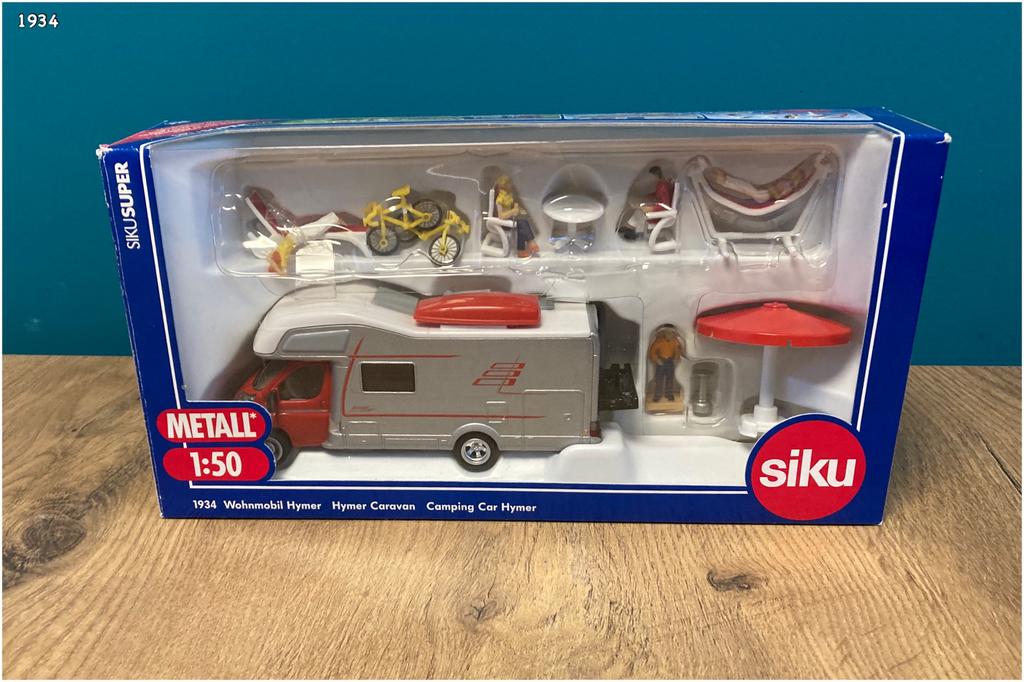 Siku 1934 - Hymer Camper 1:50, Kinderen en Baby's, Speelgoed | Speelgoedvoertuigen, Ophalen, Gebruikt