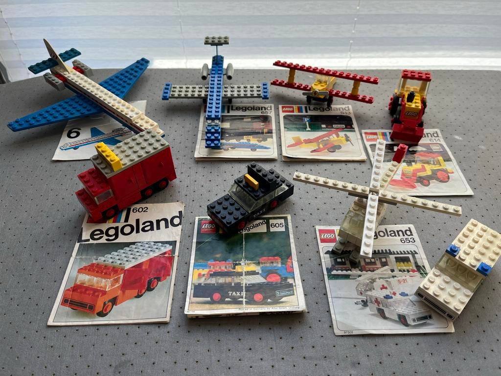 Vintage Lego alles in 1 koop met beschrijving, Gebruikt, Overige thema's, Lego, Ophalen of Verzenden