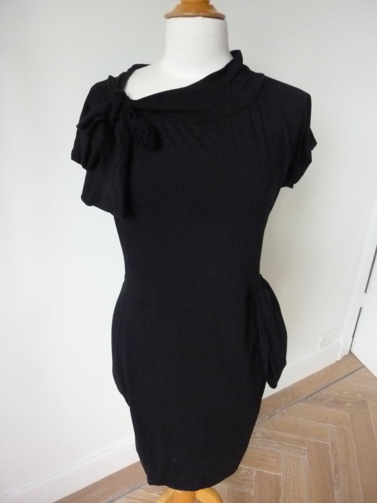 Juffrouw Jansen: Leuk jurkje, korte mouw. Maat M, Kleding | Dames, Maat 38/40 (M), Zwart, Ophalen of Verzenden, Zo goed als nieuw