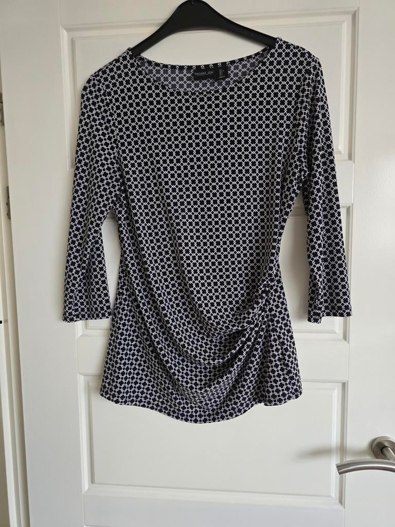 Te koop zwart/wit dames shirt met driekwart mouw, merk Rache, Kleding | Dames, Zwart, Maat 42/44 (L), Ophalen of Verzenden, Zo goed als nieuw