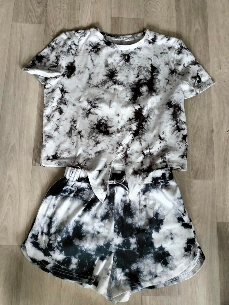 Superleuk set Shein Mt 152 (11-12jr), ecru/zwart, Ophalen of Verzenden, Zo goed als nieuw, Meisje