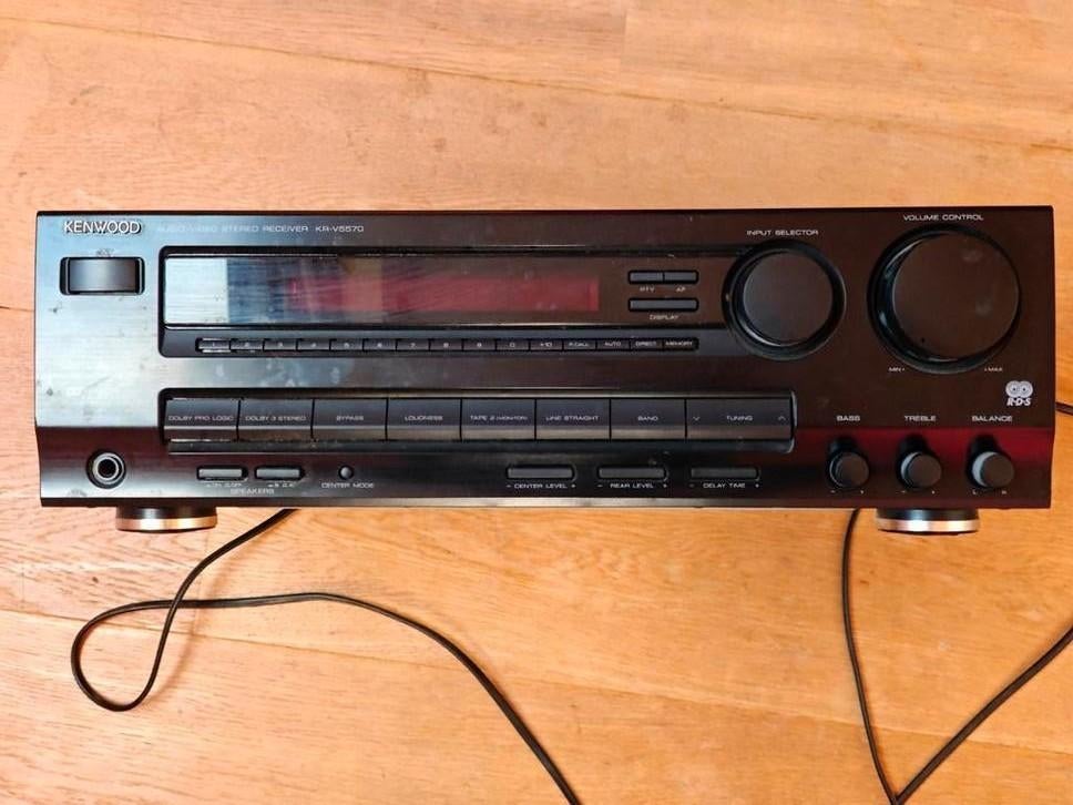 Kenwood KR-V5570 Audio-Video Stereo Receiver, Overige merken, Gebruikt, Ophalen of Verzenden, 60 tot 120 watt
