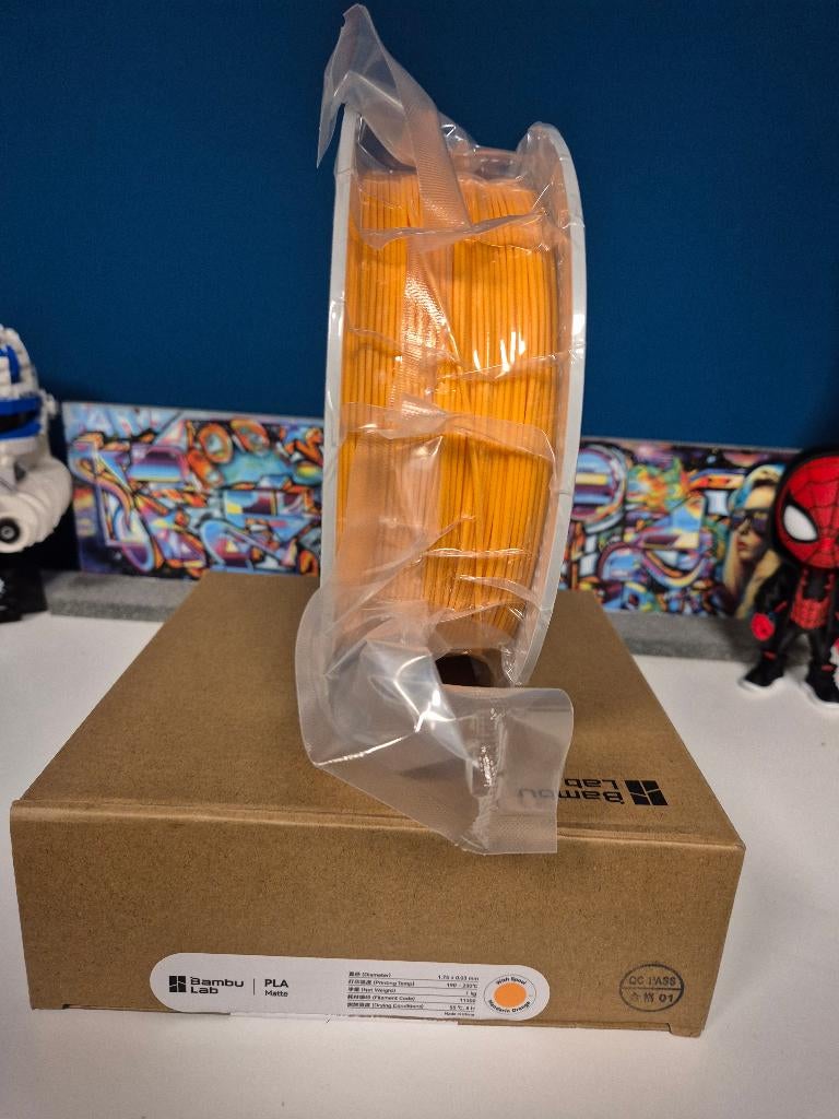 Bambu Lab PLA Matte - Mandarin Orange (Oranje) - Incl. Spool, Computers en Software, 3D-printerbenodigheden, Ophalen of Verzenden